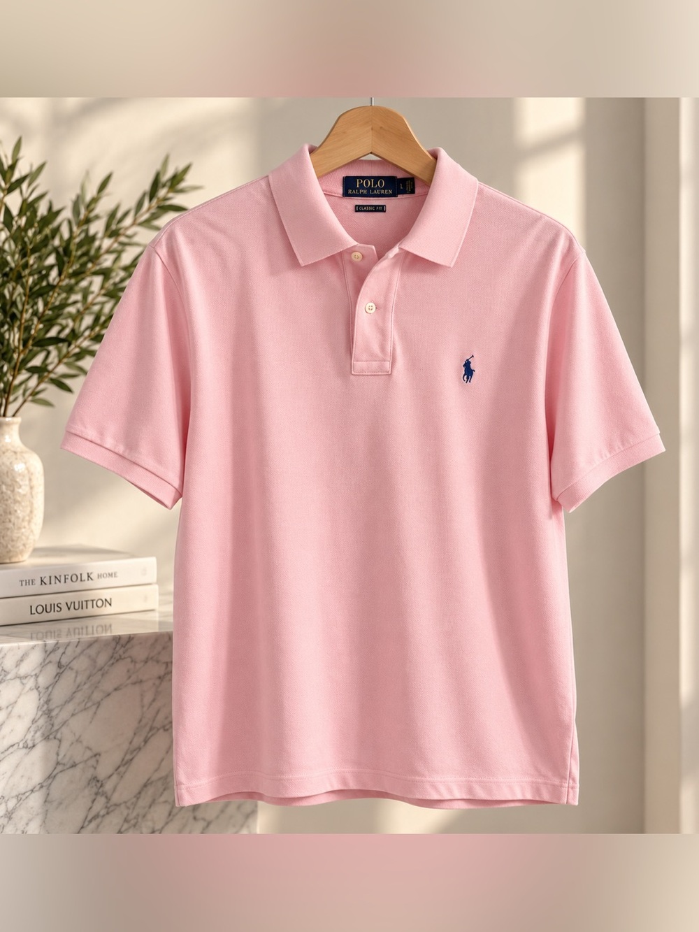 Polo Ralph Lauren Men’s Classic Fit Pink Polo Shirt Size L
